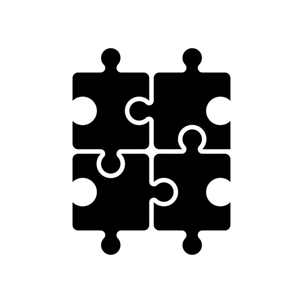拼图图标设计矢量模板图片下载