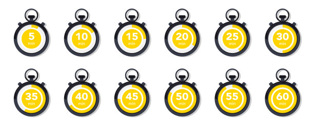 平板收集与秒表。计时器的图标集。时钟矢量图标。倒计时钟。收集时间，钟表，手表，计时器。时间管理。运动时钟，矢量设计元素图片下载