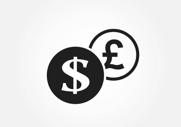 英镑硬币图标：现金和货币符号图片下载