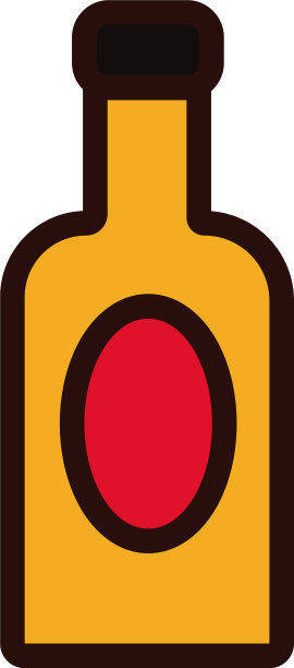 啤酒瓶饮料线条填充风格图标图片下载