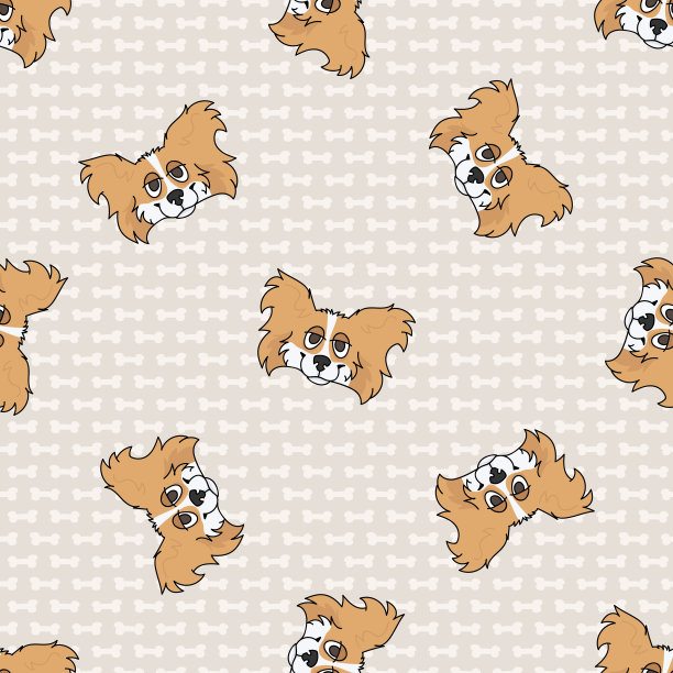 可爱的卡通蝴蝶坐矢量clipart。纯种犬舍犬品种，用于服从训练。纯种家养小狗，用于狗展插图吉祥物。孤立的犬类狩猎品种。图片下载