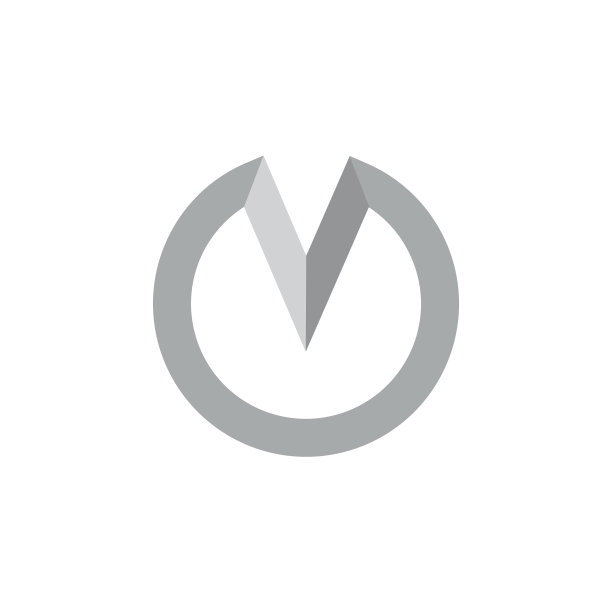 字母vo简单的几何3d标志图片下载