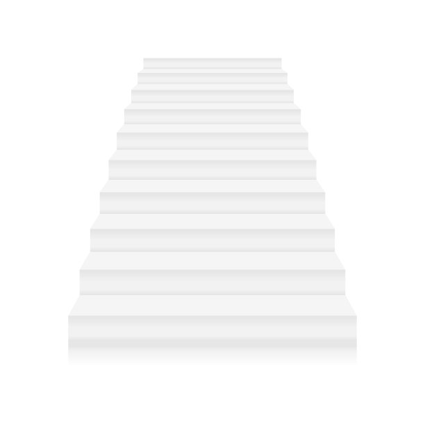 楼梯的正面视图。楼梯成功的商业理念或室内元素。家庭现代楼梯模板设计。图片下载