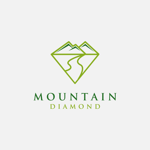 天然钻石标志山河景观图片下载