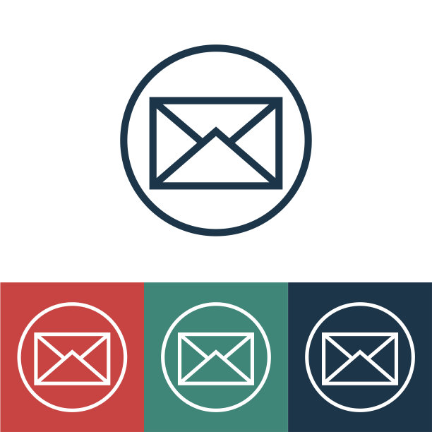 线性矢量图标与字母图片下载