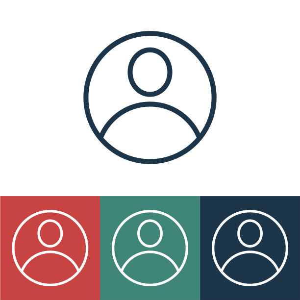 线性矢量图标与人图片下载