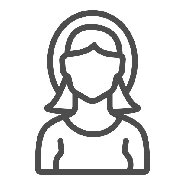 妇女村民线图标，感恩节概念，农民女孩签名在白色的背景，成年农民妇女图标轮廓风格的移动概念和网页设计。矢量图形。图片下载