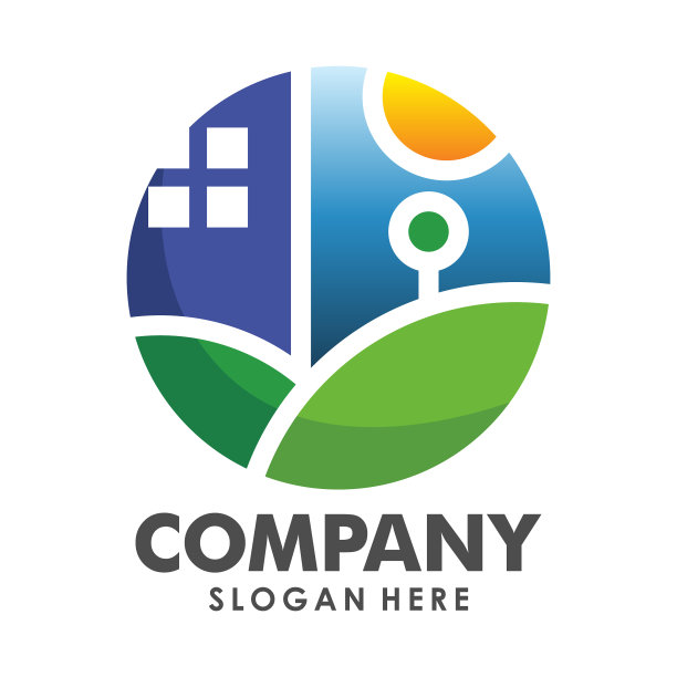 现代景观创意标志概念图片下载