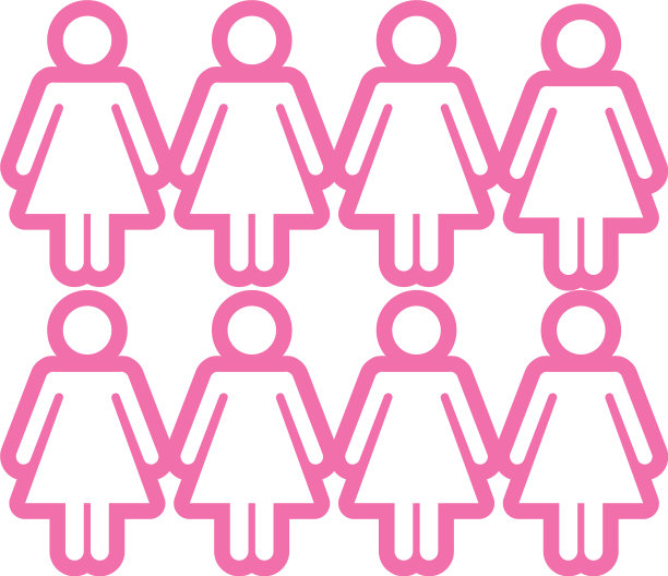 粉色女性人物线条风格图标图片下载