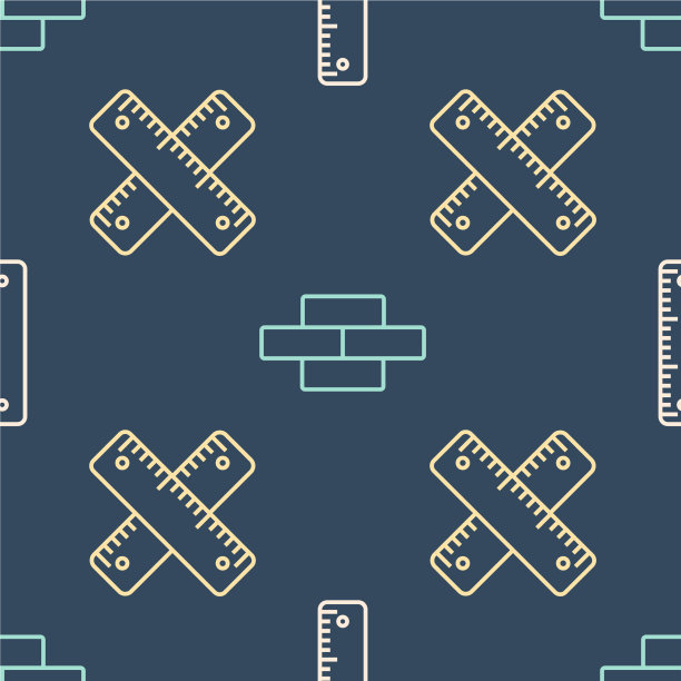 把划线尺和砖块交叉在一起图片下载