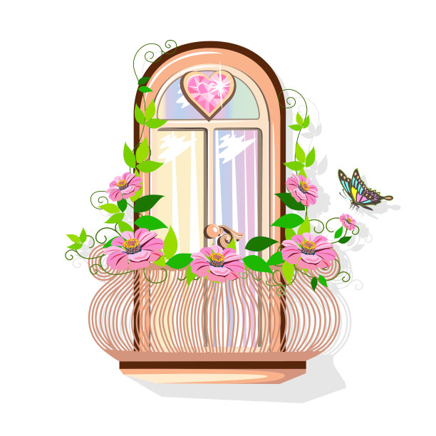 公主城堡的阳台图片下载