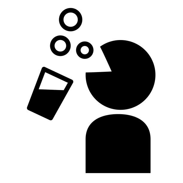 一个漱口的人的图标象形文字图片下载