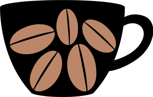 孤立的杯咖啡标志上的白色背景图片下载