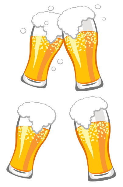 白色背景下的啤酒图片下载