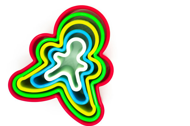 白色背景下婴儿的道具图片下载