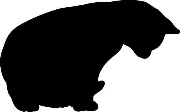 轮廓的猫坐在图片下载