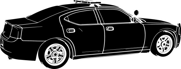 轮廓警车图片下载