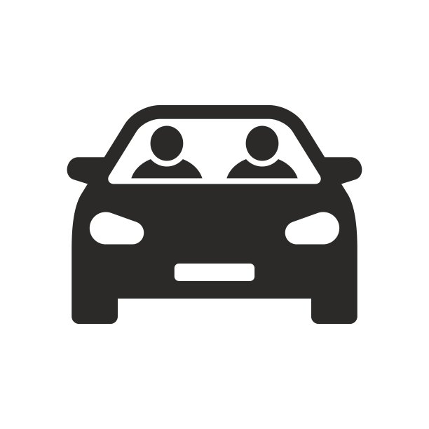 拼车图标。汽车共享。公路旅行。图片下载