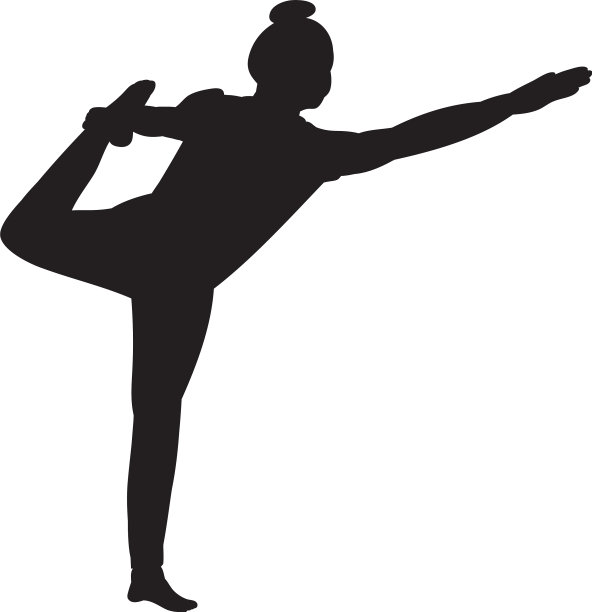 白色背景上有一个女孩的剪影图片下载