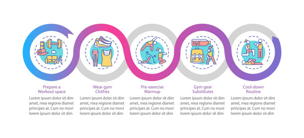 家庭锻炼技巧矢量信息图表模板图片下载