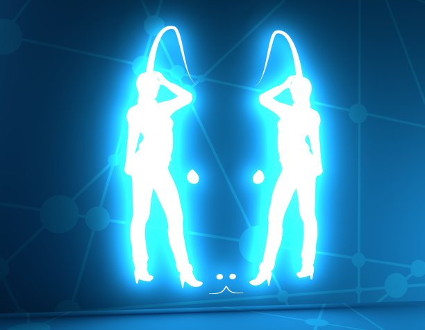 两个女人的剪影。图片下载