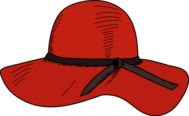 白色背景的妇女帽子头饰图形图片下载