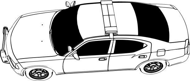 警车草图图片下载