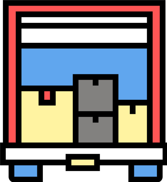 盒子上传卡车颜色图标图片下载