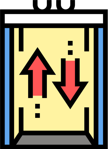 向上和向下的彩色图标图片下载