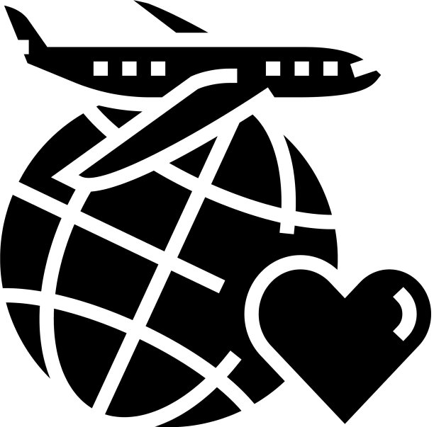 热爱旅游字形图标图片下载