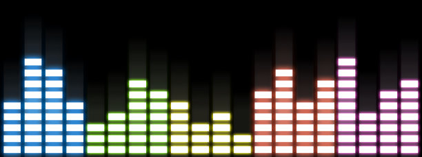 闪耀着音乐概念的均衡器图片下载