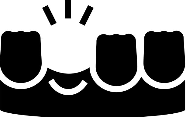 丢失的牙齿字形图标图片下载