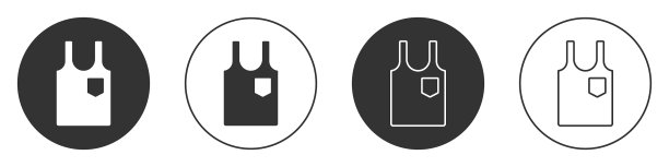 黑色无袖t恤图标孤立在白色图片下载