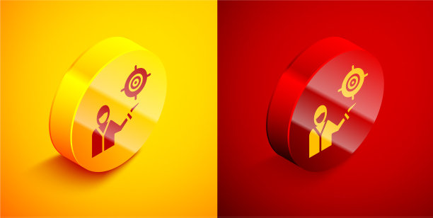 等距营销目标战略概念图标图片下载