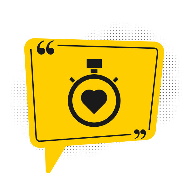 黑心在秒表中心图标孤立图片下载