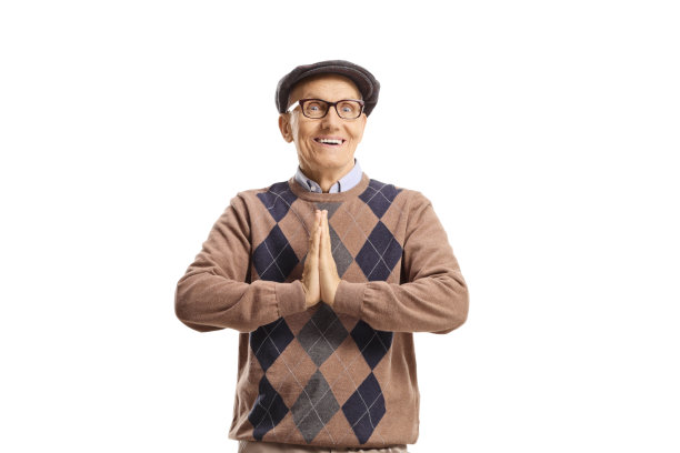 穿着便服的老人在练习瑜伽姿势图片下载