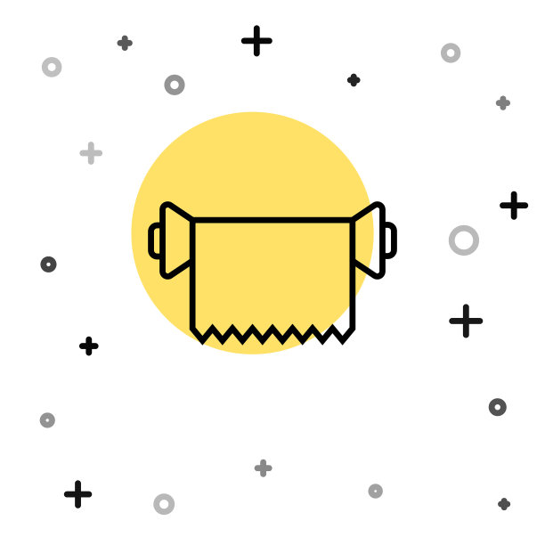 黑色线条的织物辊子被隔离图片下载