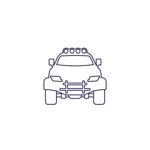 越野4x4 suv线图标图片下载