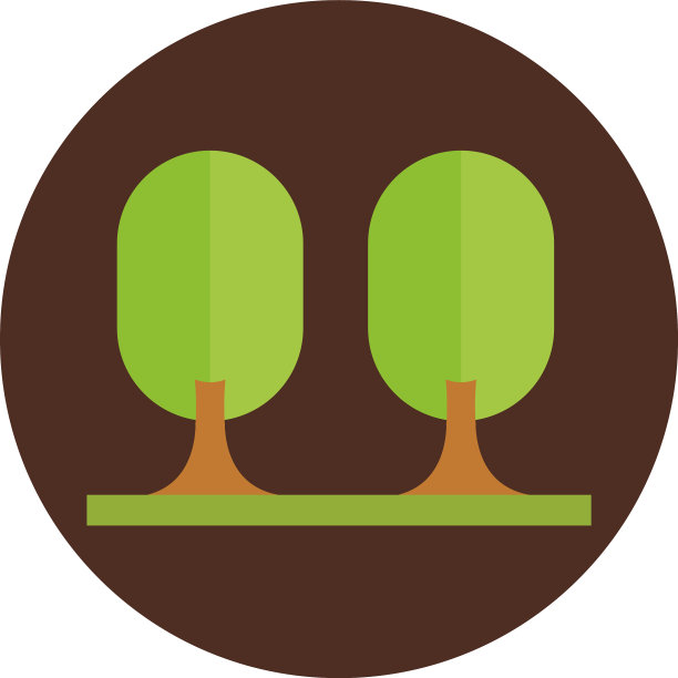 农业和农耕森林树木草卡通图片下载