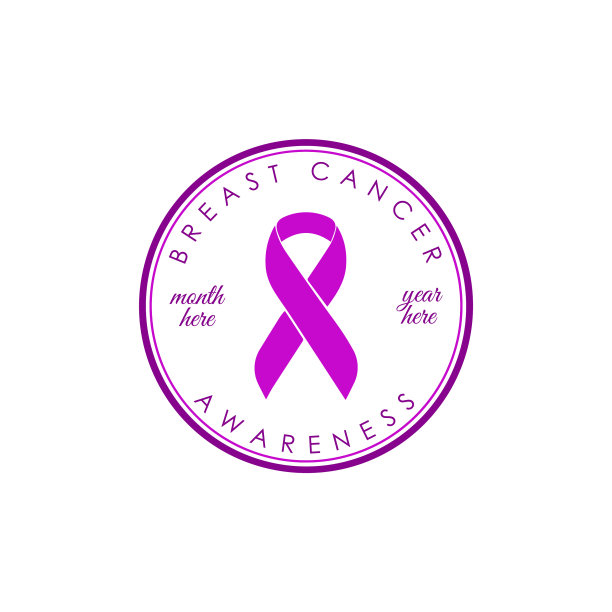 复古复古的乳腺癌意识徽章徽章图片下载