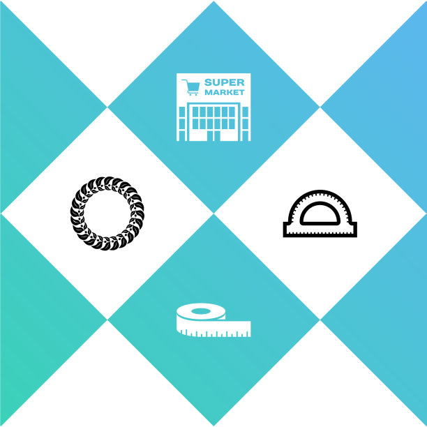 集月桂花环卷尺超市图片下载