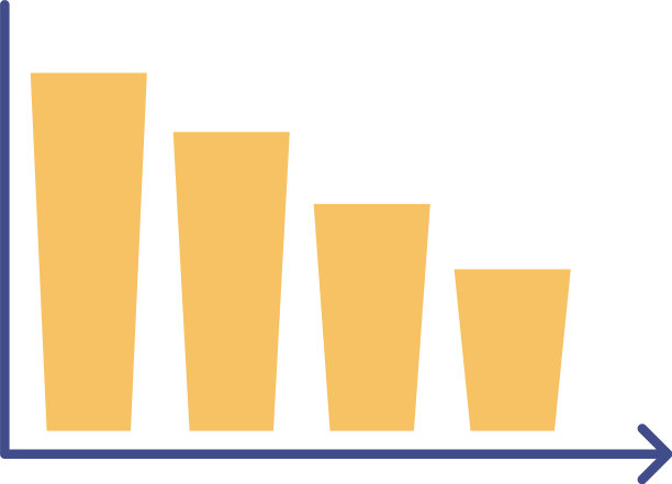 商业统计图表孤立报告下降图片下载