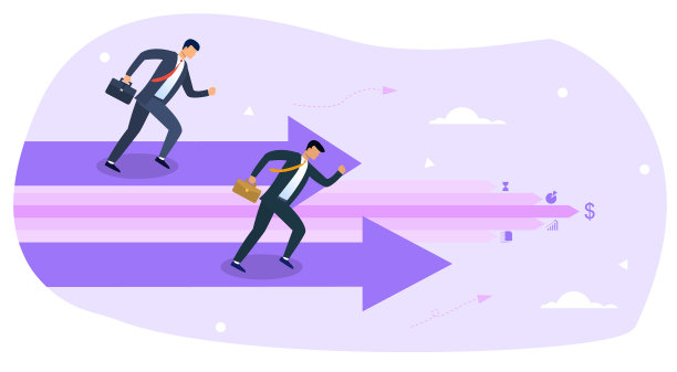 商人之间的概念竞争图片下载