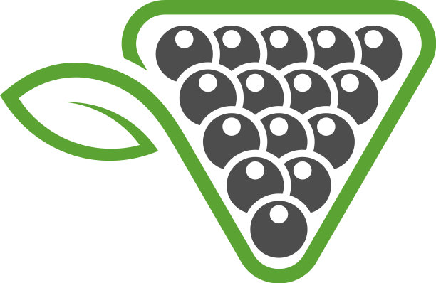 绿色台球标志设计运动标签图片下载