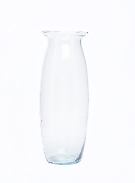 玻璃花瓶，孤立在白色上图片下载