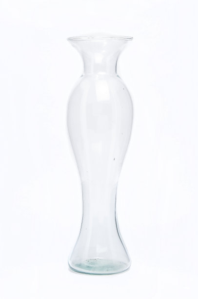 玻璃花瓶，孤立在白色上图片下载