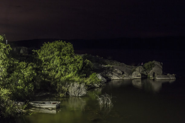 夜间拍摄自然宁静的景观图片下载
