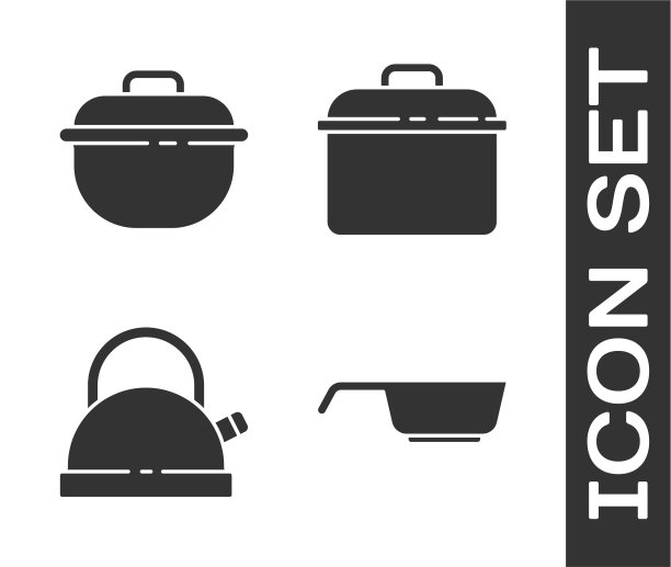 设置煎锅，煮锅，水壶与手柄图片下载