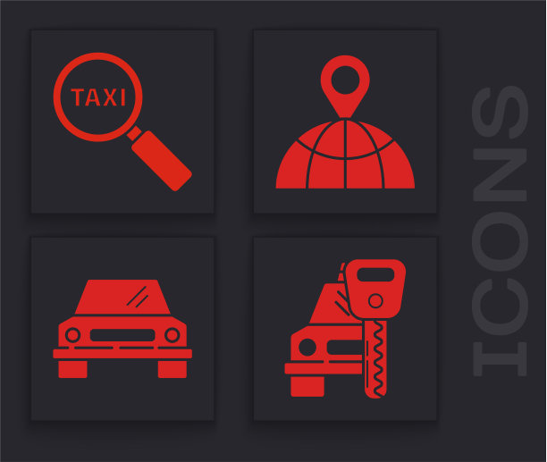 设置出租汽车放大镜和出租车图片下载