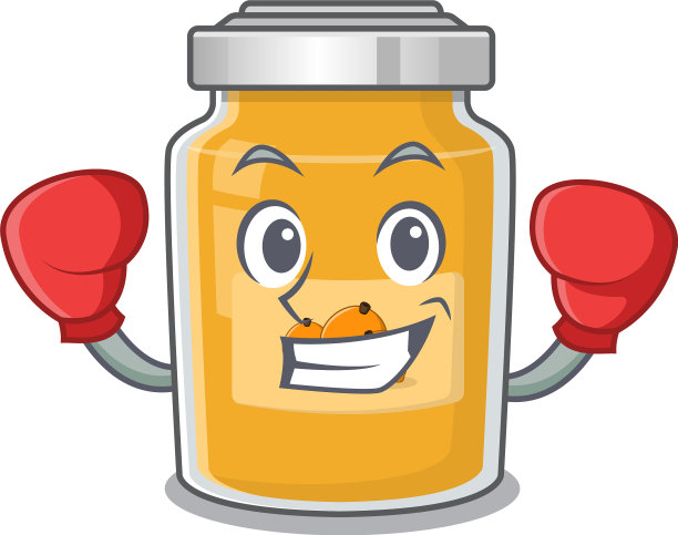 吉祥物人物风格的运动拳击杏子图片下载